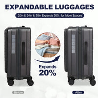Front Opening Hardshell Suitcase With TSA Approved Lock In Black