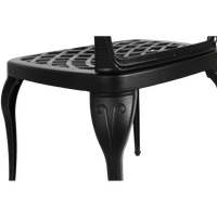 Rustproof Cast Aluminum 3 Piece Bistro Set With Cushions For Outdoor Patio Garden Balcony - 2 Chairs And Round Table