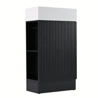 18.6 Inch Black Bathroom Vanity With Sink And Two-Tier Shelf For Left Or Right Orientation