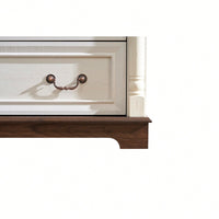 Rustic Farmhouse 6 Drawer Wooden Dresser Chest For Bedroom And Living Room Storage Organizer Sturdy Durable Design