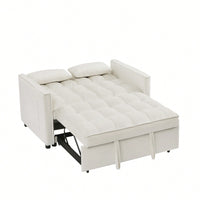 Elegant White Velvet Loveseat Sofa Bed For Stylish Living Spaces And Comfort