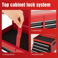 5-Drawer Rolling Tool Storage Cabinet With Detachable Top Box, Lockable Wheels, Adjustable Shelf, And Metal Construction For Garage And Workshop Organization