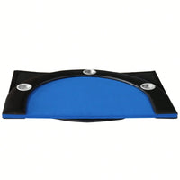 Tri-Fold Folding Poker Table Top For 10 Players Texas Holdem And Blackjack Casino Game Blue