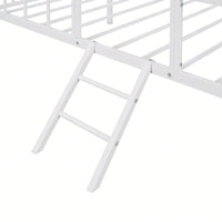 Twin Metal Bed Frame With Slatted Support No Box Spring Required White Finish