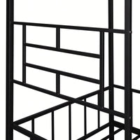 Twin Metal Bed Frame With Slatted Support No Box Spring Required White Finish