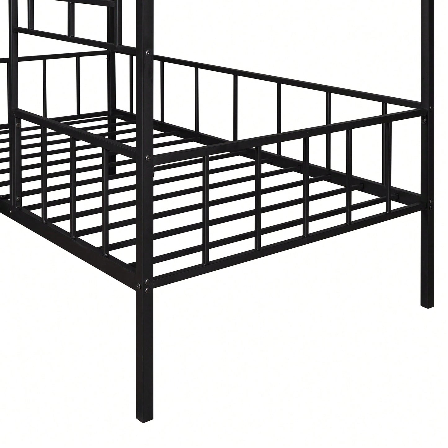 Twin Metal Bed Frame With Slatted Support No Box Spring Required White Finish