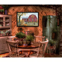 Autumn Leaf Quilt Block Framed Print With Black Frame For Cozy Home Decor