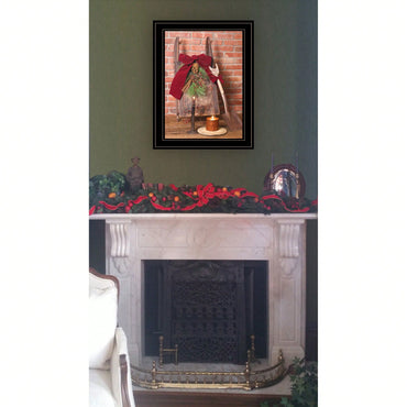 Christmas Spirit Framed Wall Art With Black Frame For Holiday Decor
