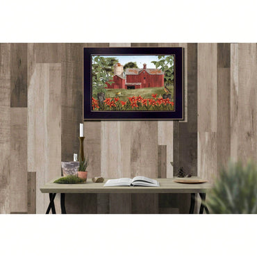 Framed Summer Days Wall Art Ready To Hang Black Frame Decor