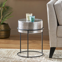 Modern Round End Table For Living Room Or Bedroom With Elegant Design And Sturdy Construction