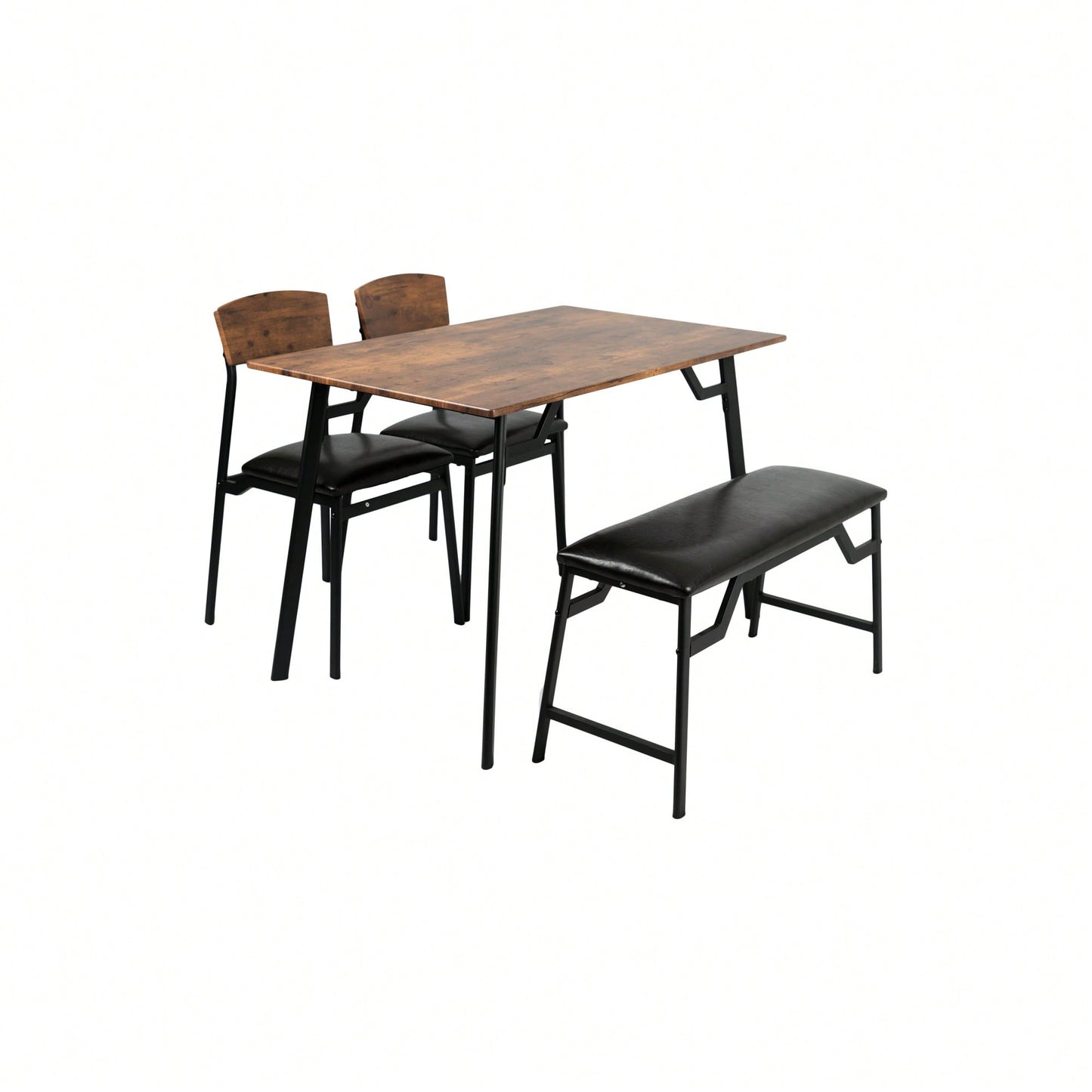 4 Piece Modern Dining Table Set With Chairs For Stylish Dining Room Decor