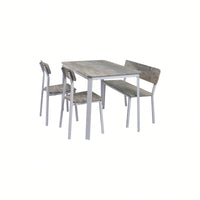 4 Piece Modern Dining Table Set With Chairs For Stylish Dining Room Decor