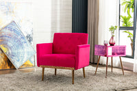 Accent  Chair  ,leisure single sofa  with Rose Golden  feet