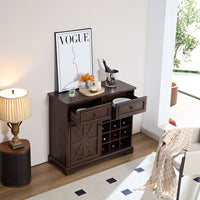 Stylish Storage Sideboard with 2 Drawers and Removable Wine Racks for Kitchen and Dining Room