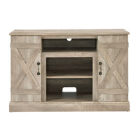 Farmhouse Classic Media TV Stand for TVs up to 50 inches with Open and Closed Storage Ashland Pine 47W 15.5D 30.75H