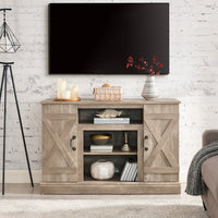 Farmhouse Classic Media TV Stand for TVs up to 50 inches with Open and Closed Storage Ashland Pine 47W 15.5D 30.75H