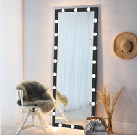 Full Length Mirror with Lights 3 Color Modes Lighted Standing Floor Mirror for Dressing Room Bedroom Wall Mounted Touch Control 63x24inch