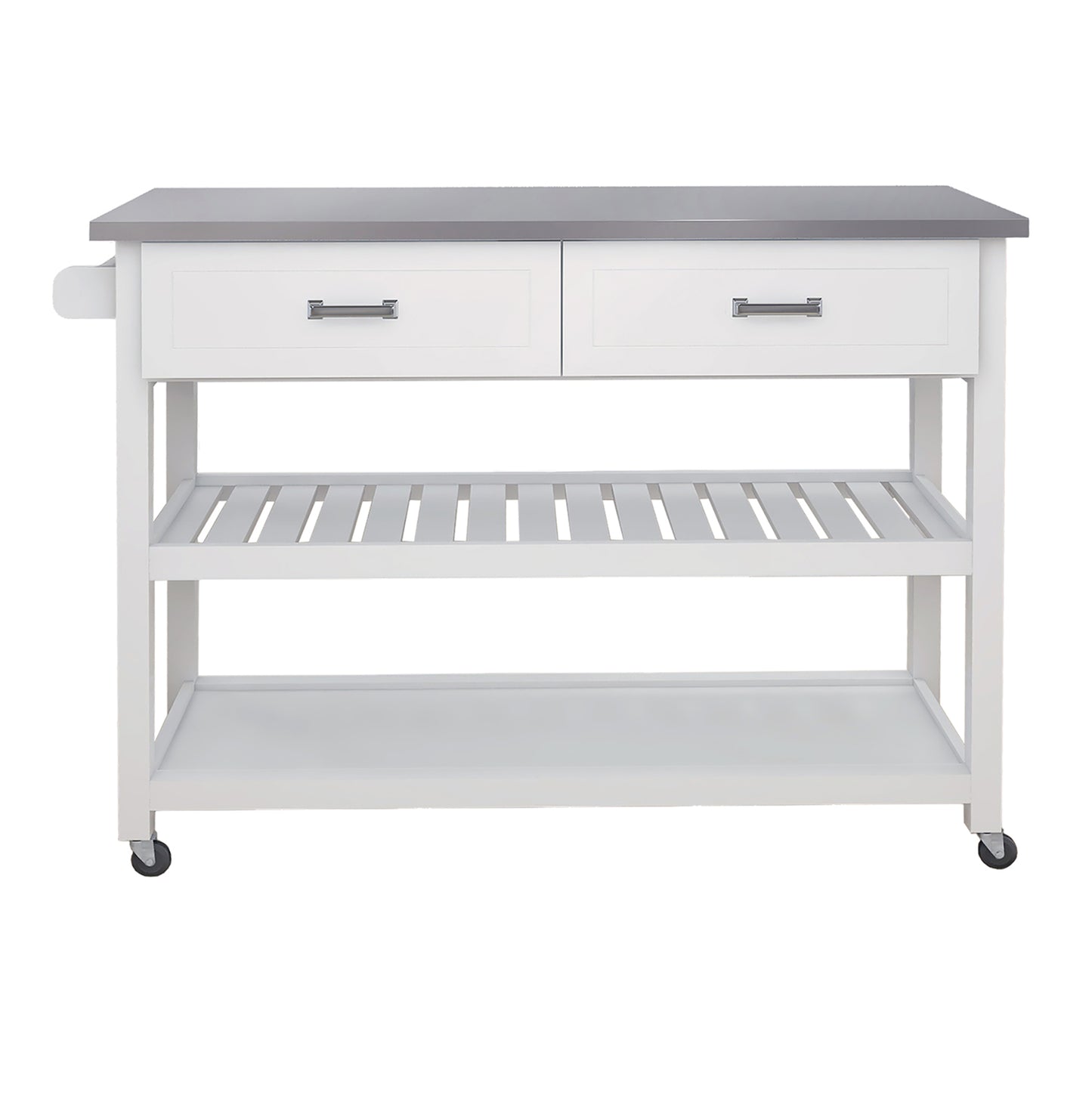 Stainless Steel Kitchen Cart with Two Drawers