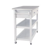 Stainless Steel Kitchen Cart with Two Drawers