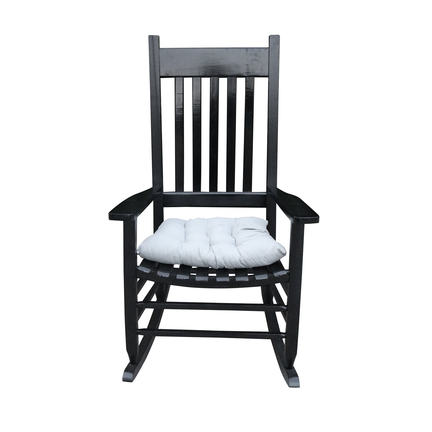 Wooden Porch Rocker Chair Black Without Mat