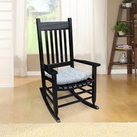 Wooden Porch Rocker Chair Black Without Mat