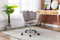 Product Name: Velvet Home Office Chair with Silver Base