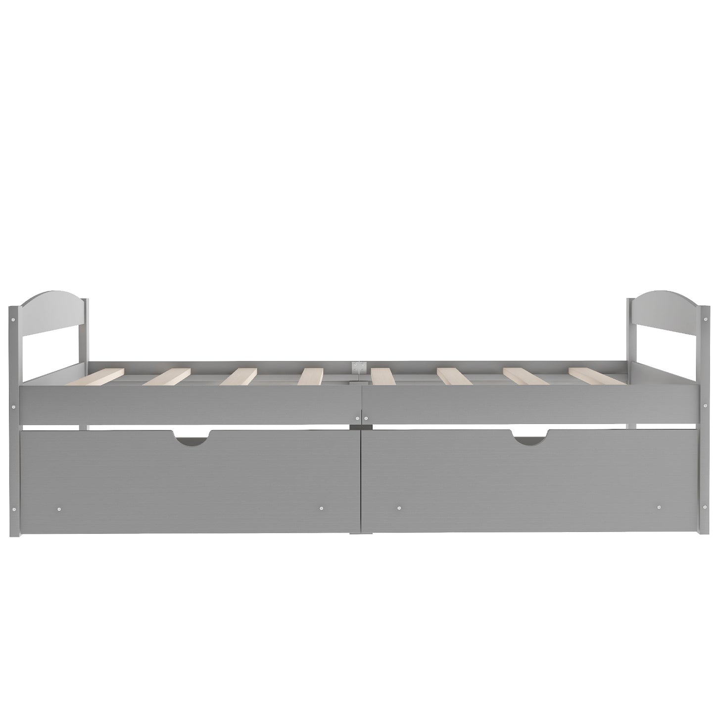 Twin Size Platform Bed, With Two Drawers