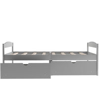 Twin Size Platform Bed, With Two Drawers