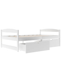 Twin Size Platform Bed, With Two Drawers