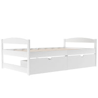 Twin Size Platform Bed, With Two Drawers