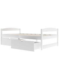 Twin Size Platform Bed, With Two Drawers