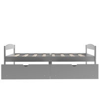 Twin Size Platform Bed, With Two Drawers