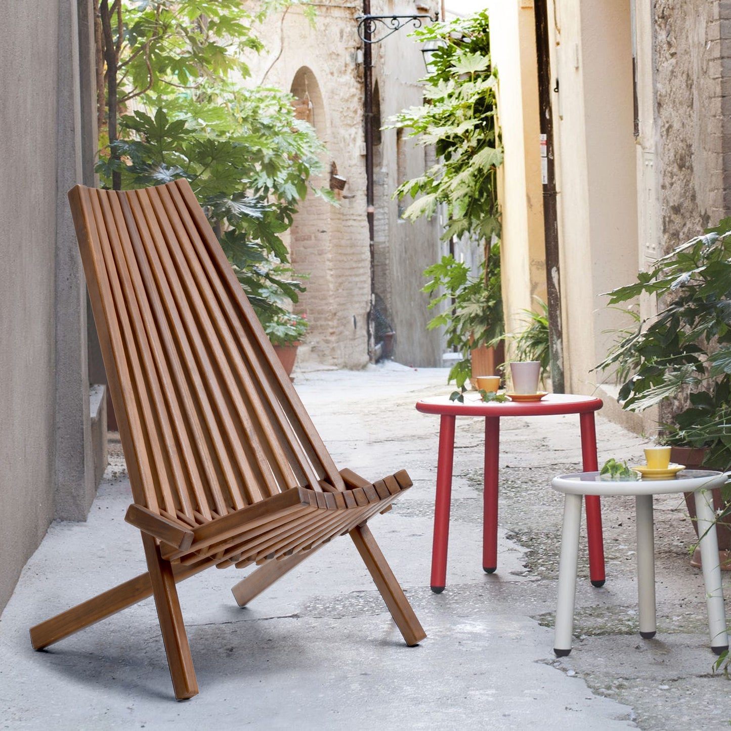 Portable Folding Wooden Chair for Outdoor and Indoor Use Lightweight and Stylish Design