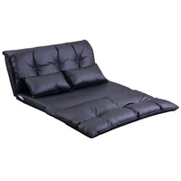 Orisfur. Lazy Sofa Adjustable Folding Futon Sofa Video Gaming Sofa with Two Pillows