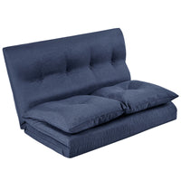 Floor Couch Sofa Fabric Folding Chaise Lounge Bed for Living Room Bedroom Adjustable Seating