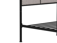 Twin Size Linen Upholstered Platform Metal Bed Frame