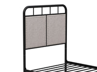 Twin Size Linen Upholstered Platform Metal Bed Frame