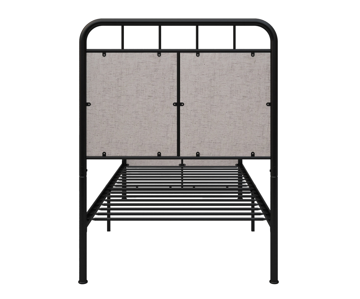 Twin Size Linen Upholstered Platform Metal Bed Frame