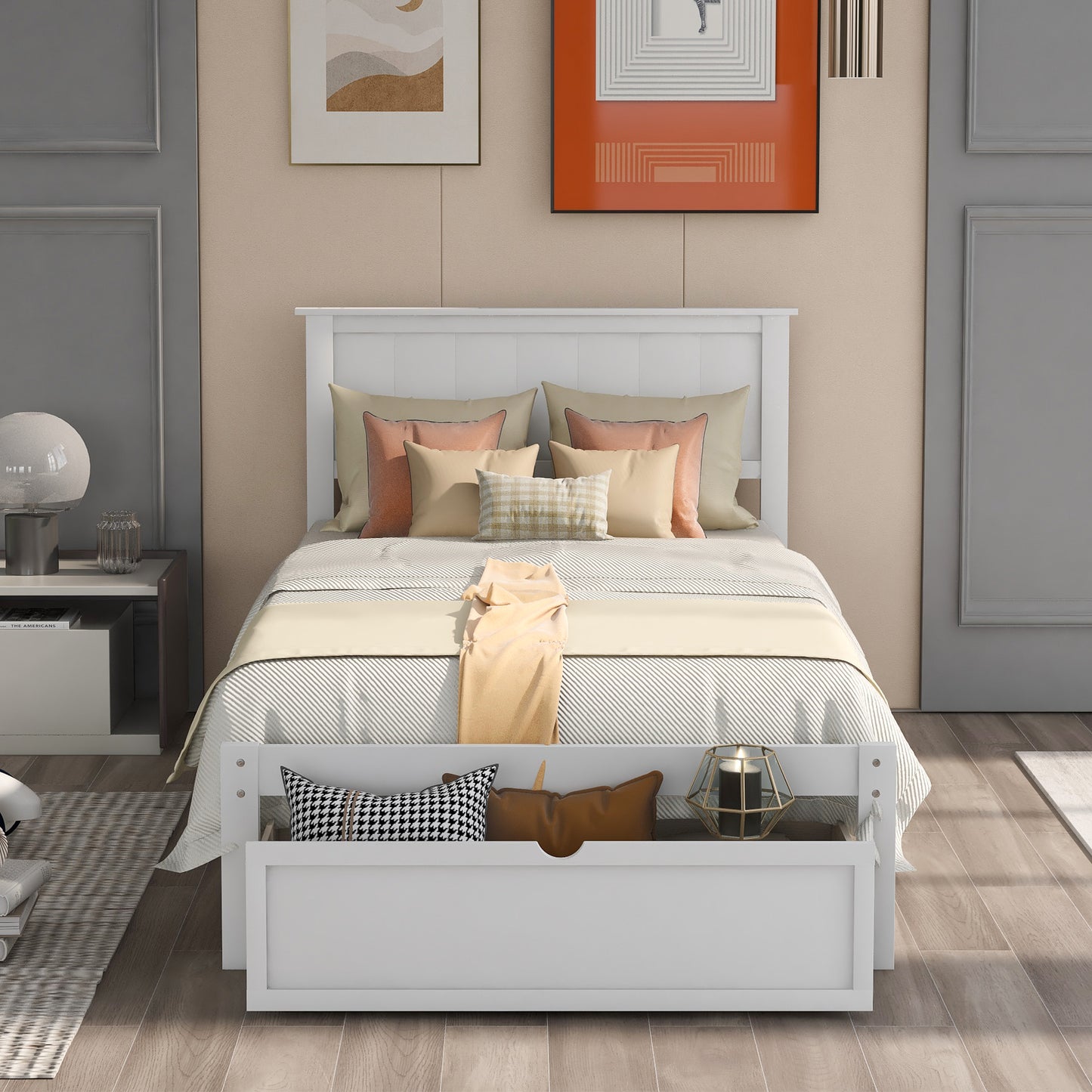 Twin Size Platform Bed with Under-bed Drawer 
Full Size Platform Bed with Under-bed Drawers