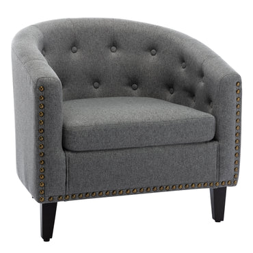 Fabric Tufted Barrel Chair - Stylish Tub Chair for Living Room, Bedroom, and Club – Comfort and Elegance Combined