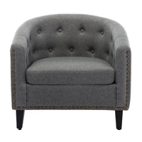 Fabric Tufted Barrel Chair - Stylish Tub Chair for Living Room, Bedroom, and Club – Comfort and Elegance Combined