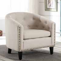 Fabric Tufted Barrel Chair – Stylish Tub Chair for Living Room, Bedroom, & Club Seating, Comfortable Accent Chair, Modern Design