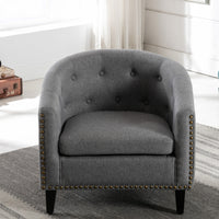 Fabric Tufted Barrel Chair - Stylish Tub Chair for Living Room, Bedroom, and Club – Comfort and Elegance Combined