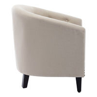 Fabric Tufted Barrel Chair – Stylish Tub Chair for Living Room, Bedroom, & Club Seating, Comfortable Accent Chair, Modern Design