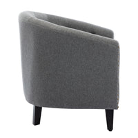 Fabric Tufted Barrel Chair - Stylish Tub Chair for Living Room, Bedroom, and Club – Comfort and Elegance Combined