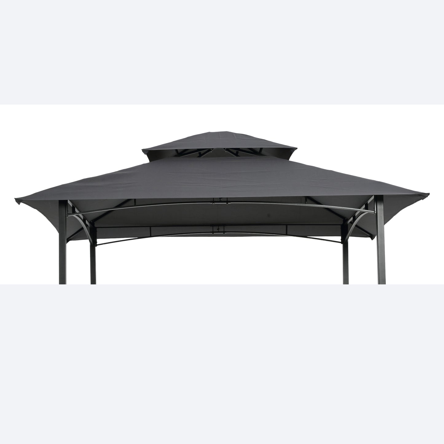 8x5 Ft Grill Gazebo Replacement Canopy - Double Tier BBQ Tent Roof Top Cover, Weather-Resistant Outdoor Shelter, Ideal for Backyard Cookouts