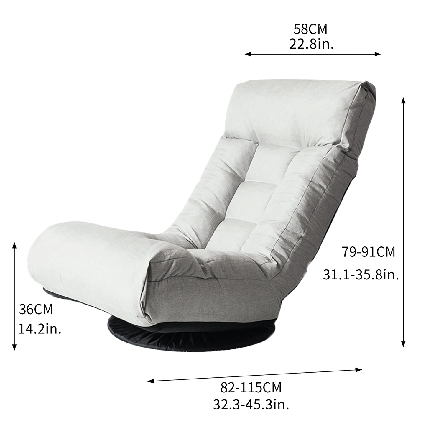 Reclining Sofa Chair Adjustable Floor Chair Tatami Lazy Sofa Multifunctional Folding Lounge Chair