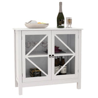 Kitchen Cabinet with Double Glass Doors