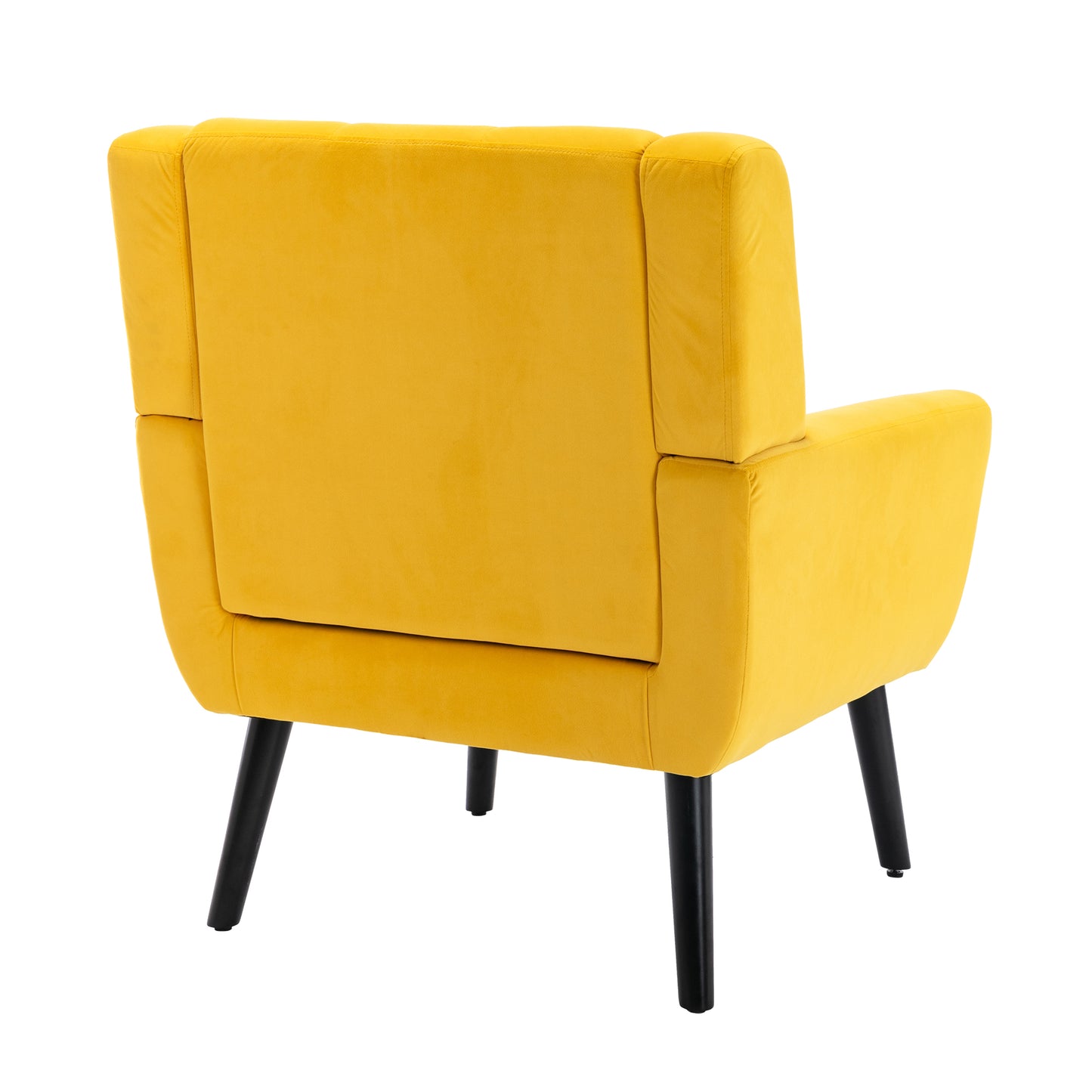 Modern Soft Velvet Ergonomic Accent Chair for Living Room and Bedroom, Stylish Indoor Home Seating with Black Legs