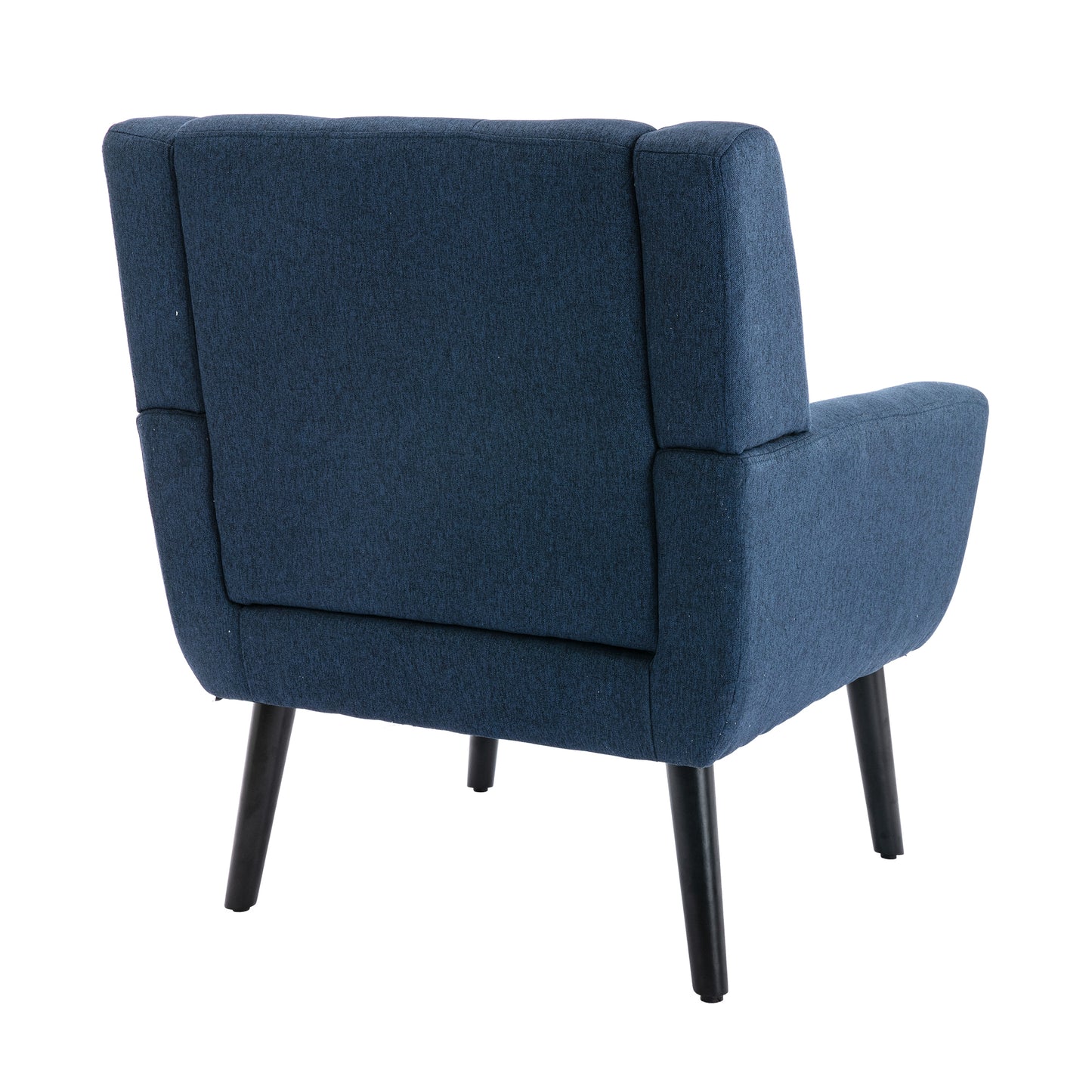 Modern Soft Linen Ergonomic Accent Chair for Living Room, Bedroom & Home - Stylish Indoor Seating with Black Legs